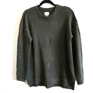 KUWALLA TEE I M distressed sweater I dark forest green